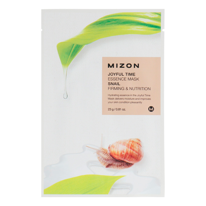 Mizon Joyful Time Essence Mask Snail — маска для обличчя з муцином равлика, 23 г